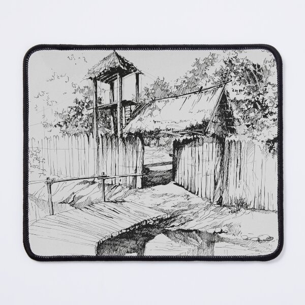 Item preview, BISKUPIN / Prehistoric Poland Archaeological Sketch designed and sold by SKETCHYANDGRAPHIC.