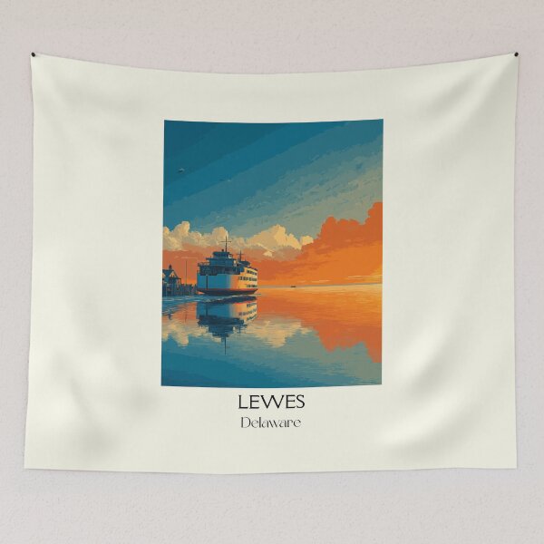 Item preview, Lewes Delaware Bay Ferry | Sunset Reflection Poster designed and sold by TuncGK.