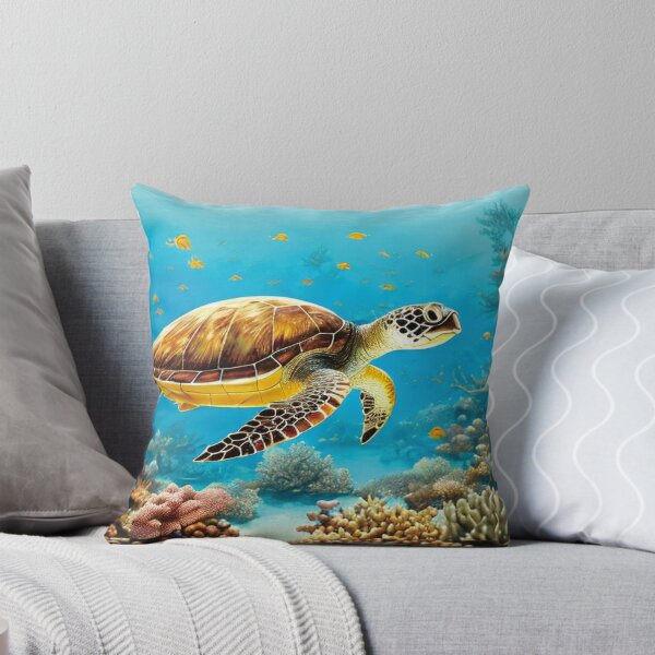 Item preview, Sea Turtle Among Coral Reefs designed and sold by marthajhall.