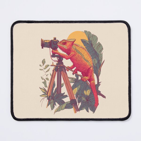 Item preview, Photographer Chameleon – Funny Retro Illustration with Camera designed and sold by Meiersbeste.
