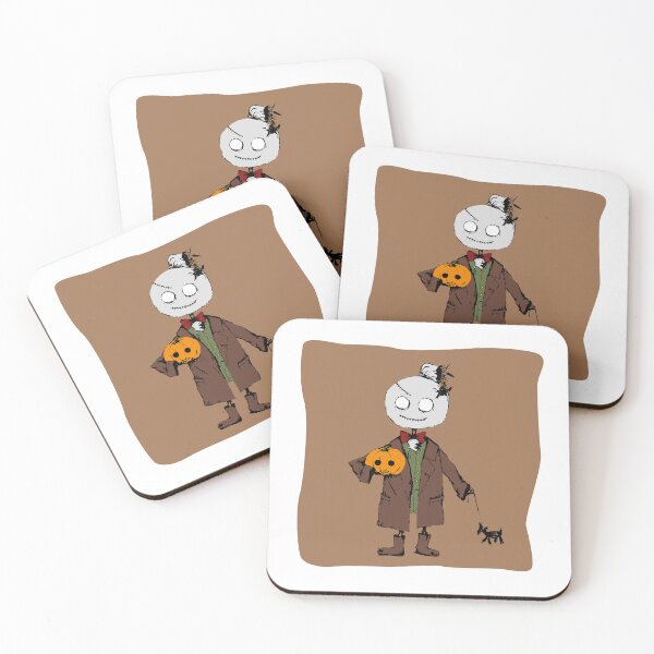 Item preview, Halloween straw doll with pumpkin and toy dog, brown version designed and sold by VJG ILLUSTRATION.
