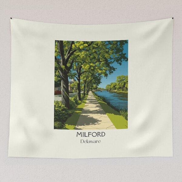 Item preview, Milford Delaware Riverwalk | Shaded Path Poster designed and sold by TuncGK.