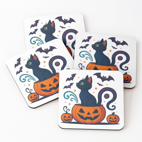 Item preview, Halloween Cat on Pumkin designed and sold by Cat-loveparttime.