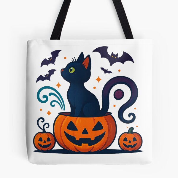 Item preview, Halloween Cat on Pumkin designed and sold by Cat-loveparttime.