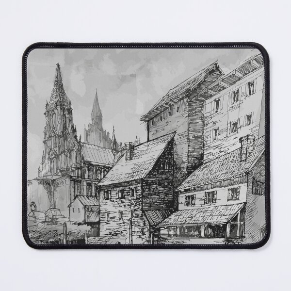 Item preview, REGENSBURG / Old Town City by the River Sketch designed and sold by SKETCHYANDGRAPHIC.