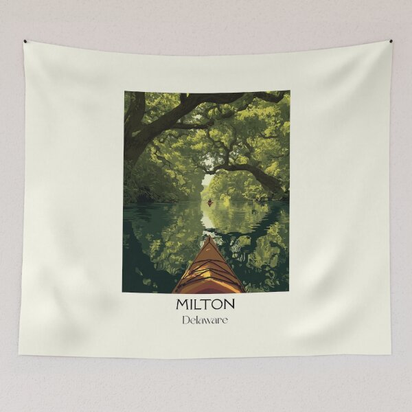 Item preview, Milton Delaware Broadkill River | Kayaking View Poster designed and sold by TuncGK.