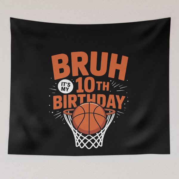 Item preview, ¡Hermano, es mi décimo cumpleaños, jugador de baloncesto de 10 años! designed and sold by MonsterBuddiess.