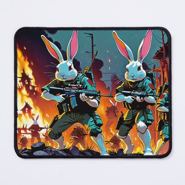 Item preview, Battle Rabbits in Fiery War Zone designed and sold by marthajhall.