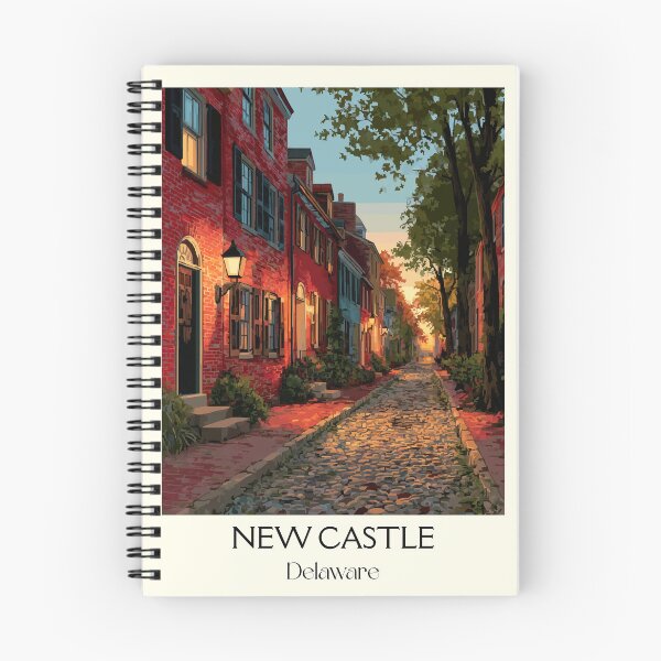 Item preview, New Castle Delaware Cobblestone Street | Historic Night Poster designed and sold by TuncGK.