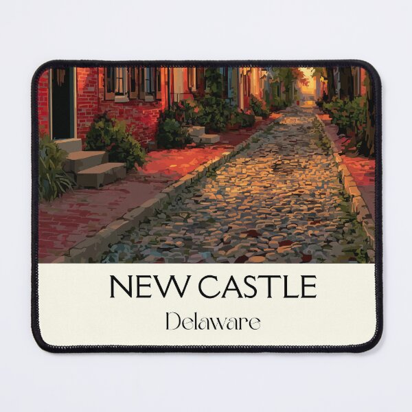 Item preview, New Castle Delaware Cobblestone Street | Historic Night Poster designed and sold by TuncGK.