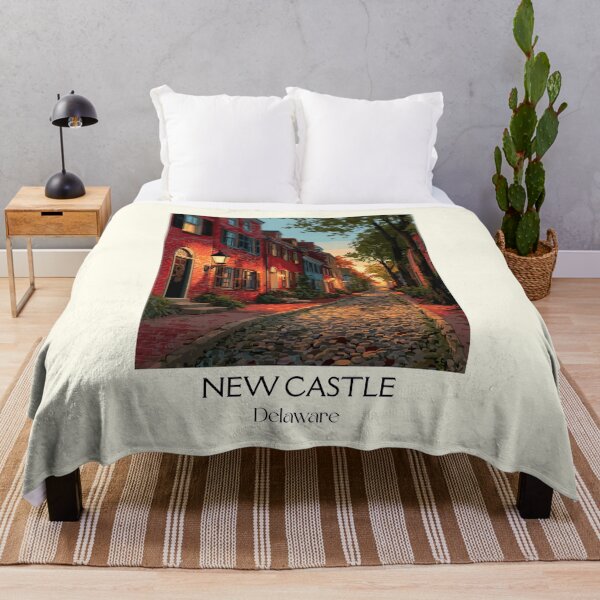 Item preview, New Castle Delaware Cobblestone Street | Historic Night Poster designed and sold by TuncGK.