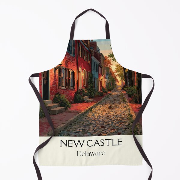 Item preview, New Castle Delaware Cobblestone Street | Historic Night Poster designed and sold by TuncGK.