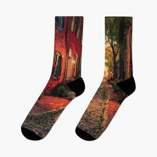 Item preview, New Castle Delaware Cobblestone Street | Historic Night Poster designed and sold by TuncGK.