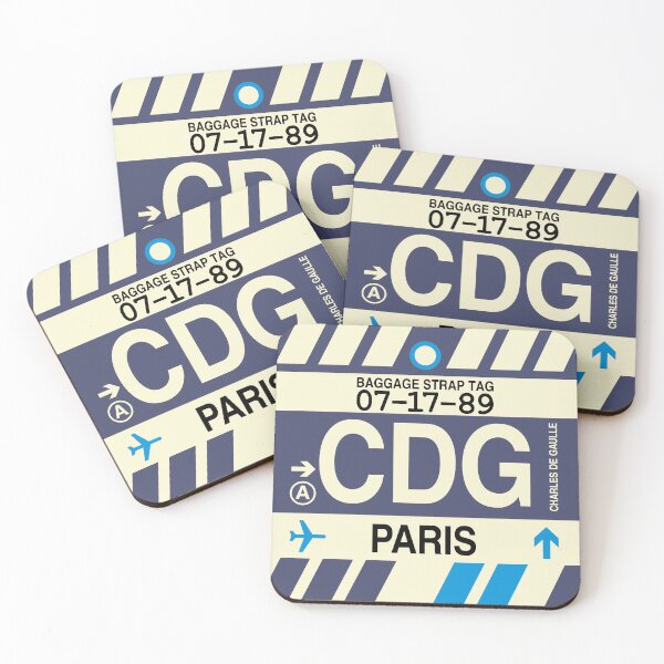 Item preview, CDG Paris • Airport Code Art • Jet Age Design designed and sold by YHMDesigns.