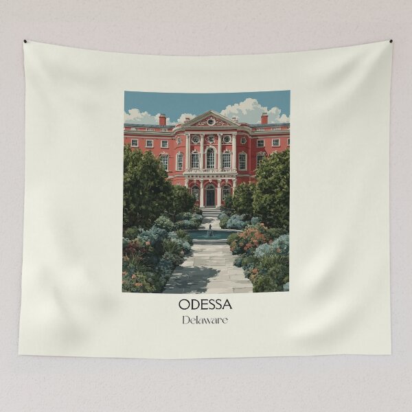 Item preview, Odessa Delaware Historic Mansion | Colonial Architecture Poster designed and sold by TuncGK.