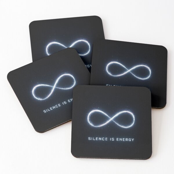 Item preview, Silence is Energy – Minimalist Futuristic Infinity Symbol Design designed and sold by GREEN6437.