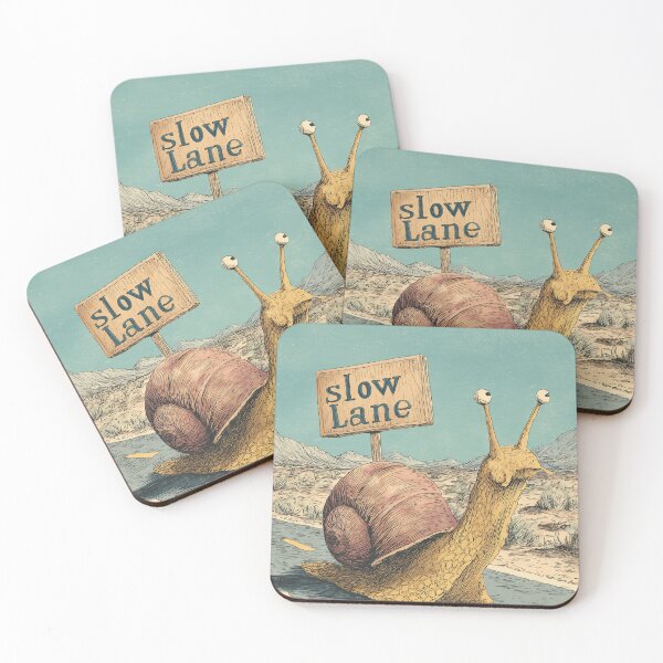 Item preview, Slow Lane – Funny Retro Snail Illustration designed and sold by Meiersbeste.