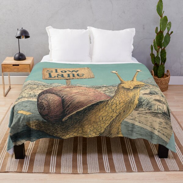 Item preview, Slow Lane – Funny Retro Snail Illustration designed and sold by Meiersbeste.