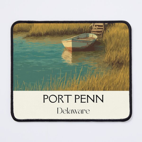 Item preview, Port Penn Delaware Marsh House | Coastal Fishing Village Poster designed and sold by TuncGK.