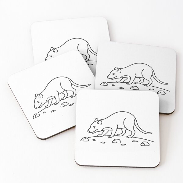 Item preview, A Tasmanian devil sniffing tracks on a trail near rocks designed and sold by rasagamastore.