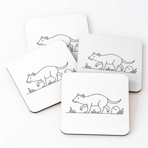 Item preview, A Tasmanian devil walking beside a rock in a grassy field designed and sold by rasagamastore.