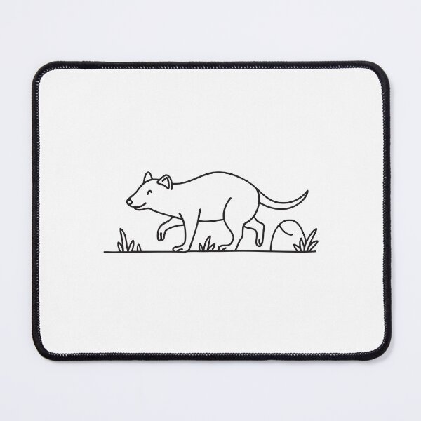 Item preview, A Tasmanian devil walking beside a rock in a grassy field designed and sold by rasagamastore.