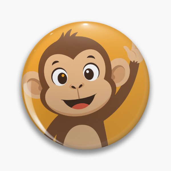 Item preview, adorable monkey illustration designed and sold by Meemaart.