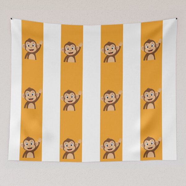 Item preview, adorable monkey illustration designed and sold by Meemaart.