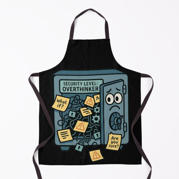Item preview, Security Level Overthinker Mental Health Humor Design designed and sold by TeeTimeTreasure.