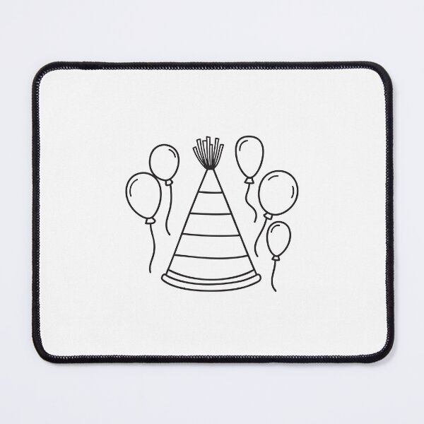 Item preview, A tassel glued to top party hat surrounded by balloons designed and sold by rasagamastore.