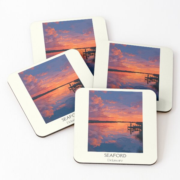 Item preview, Seaford Delaware River Sunset | Nanticoke River Poster designed and sold by TuncGK.