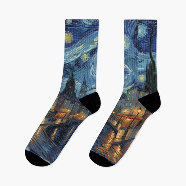 Item preview, Starry City Nights Van Gogh Inspired Urban Art 2 designed and sold by AnadAA.