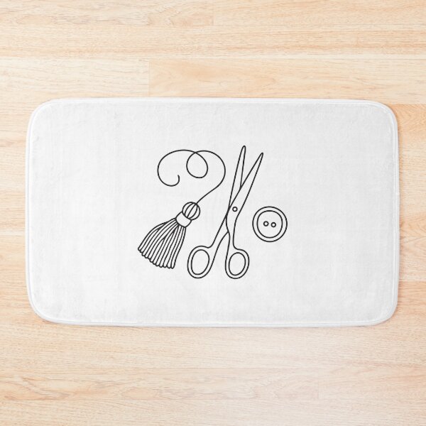 Item preview, A tassel near scissor, button, threads, needle designed and sold by rasagamastore.