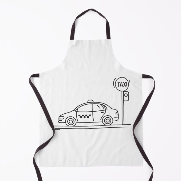 Item preview, A taxi parked beside a street sign near a sidewalk designed and sold by rasagamastore.