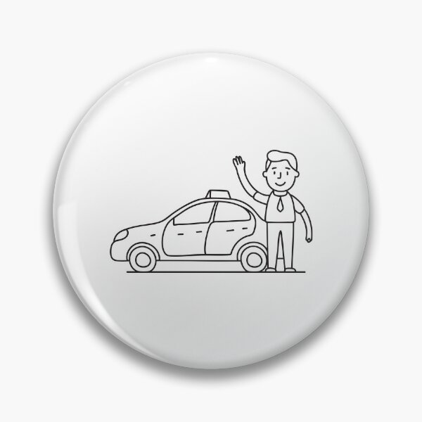 Item preview, A taxi pulled over beside a passenger waving on the curb designed and sold by rasagamastore.