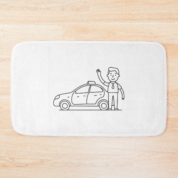 Item preview, A taxi pulled over beside a passenger waving on the curb designed and sold by rasagamastore.
