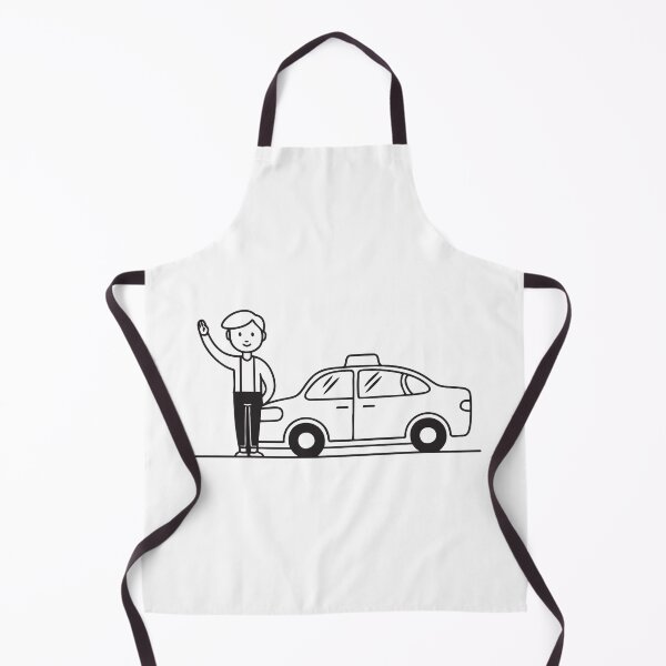 Item preview, A taxi pulled over beside a passenger waving on the curb designed and sold by rasagamastore.