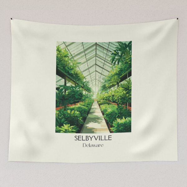 Item preview, Selbyville Delaware Greenhouse | Botanical Garden Poster designed and sold by TuncGK.