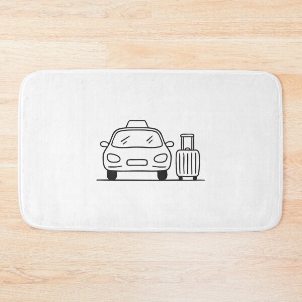Item preview, A taxi waiting near a suitcase at the airport drop off designed and sold by rasagamastore.