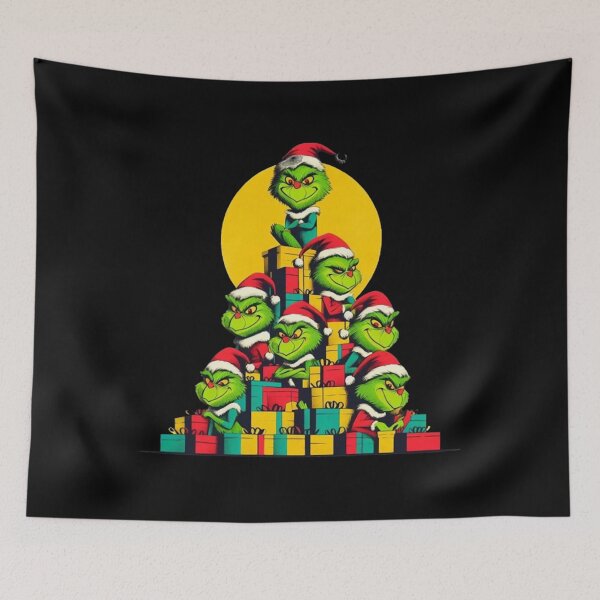Item preview, Grinch Christmas Tree | Funny Holiday Gift Stack Illustration designed and sold by Ariella Whitney.