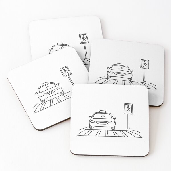 Item preview, A taxi with an open door near a pedestrian crossing designed and sold by rasagamastore.