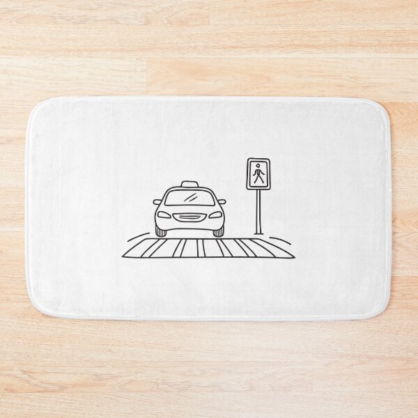 Item preview, A taxi with an open door near a pedestrian crossing designed and sold by rasagamastore.