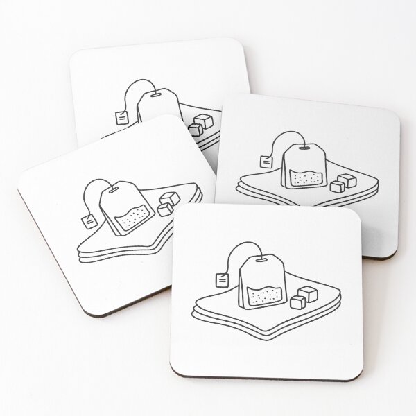 Item preview, A tea bag placed on a napkin beside sugar cubes designed and sold by rasagamastore.