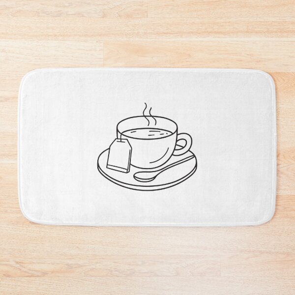 Item preview, A tea bag resting beside a teaspoon on a saucer designed and sold by rasagamastore.