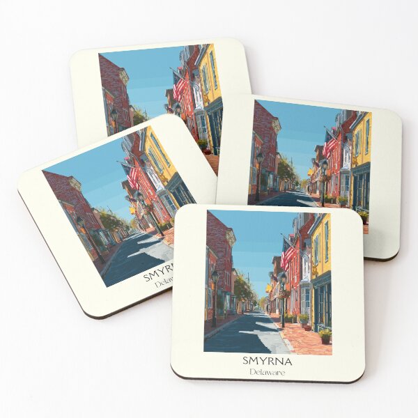 Item preview, Smyrna Delaware Historic Street | Colorful Downtown Poster designed and sold by TuncGK.