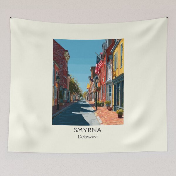 Item preview, Smyrna Delaware Historic Street | Colorful Downtown Poster designed and sold by TuncGK.