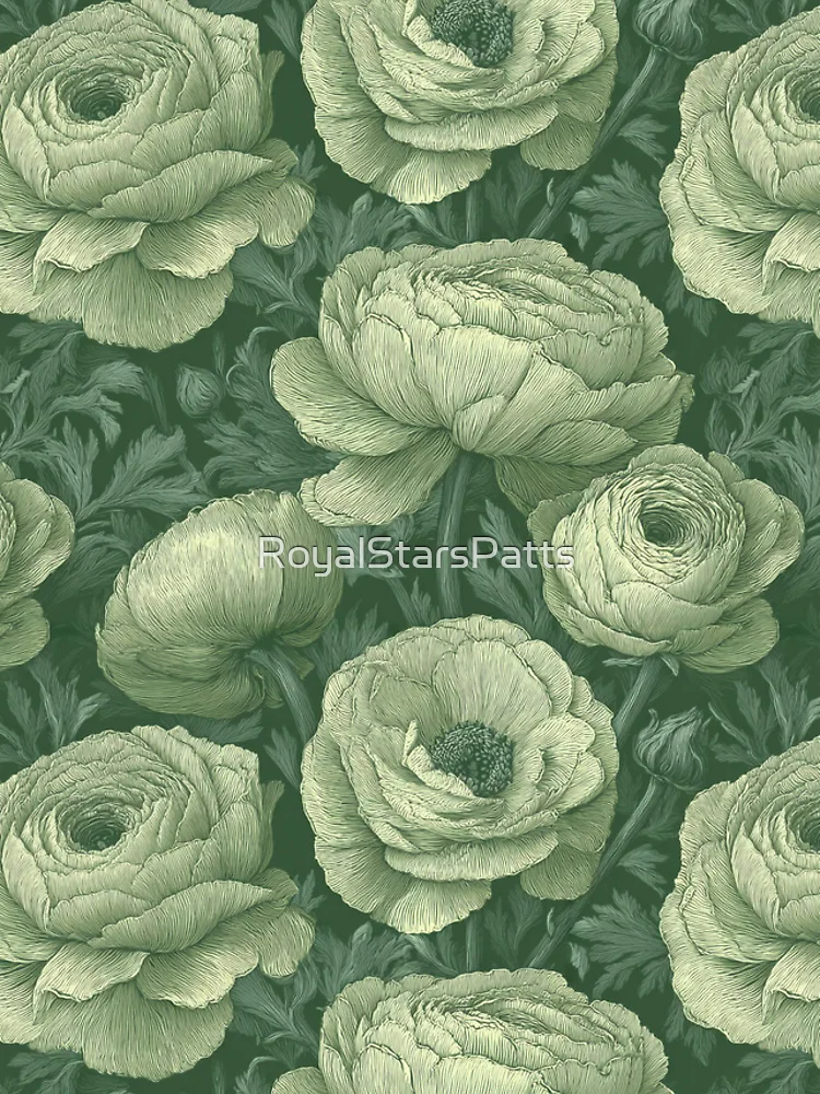Thumbnail 4 of 4, iPhone Case, Classic Charming Ranunculus For Ranunculus Fan designed and sold by RoyalStarsPatts.