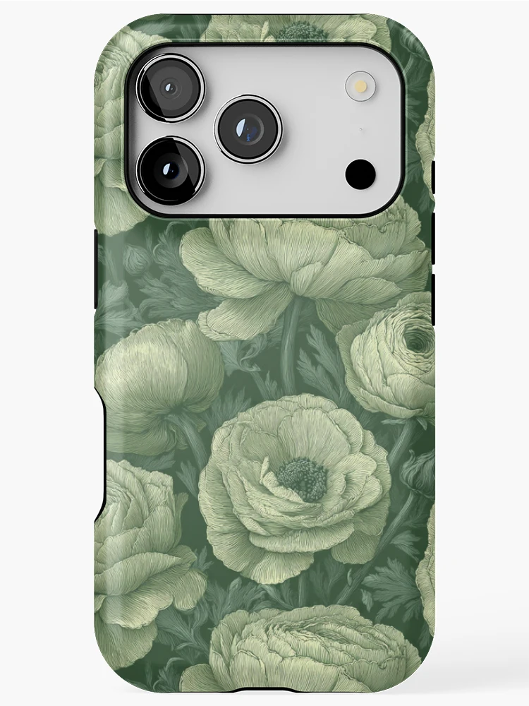 Thumbnail 1 of 4, iPhone Case, Classic Charming Ranunculus For Ranunculus Fan designed and sold by RoyalStarsPatts.