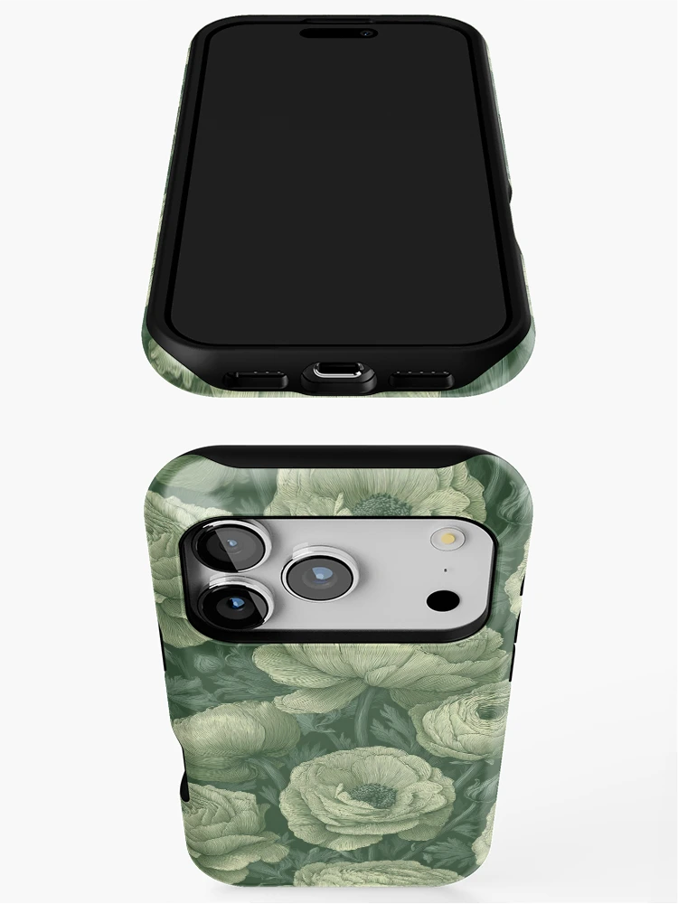 Thumbnail 3 of 4, iPhone Case, Classic Charming Ranunculus For Ranunculus Fan designed and sold by RoyalStarsPatts.