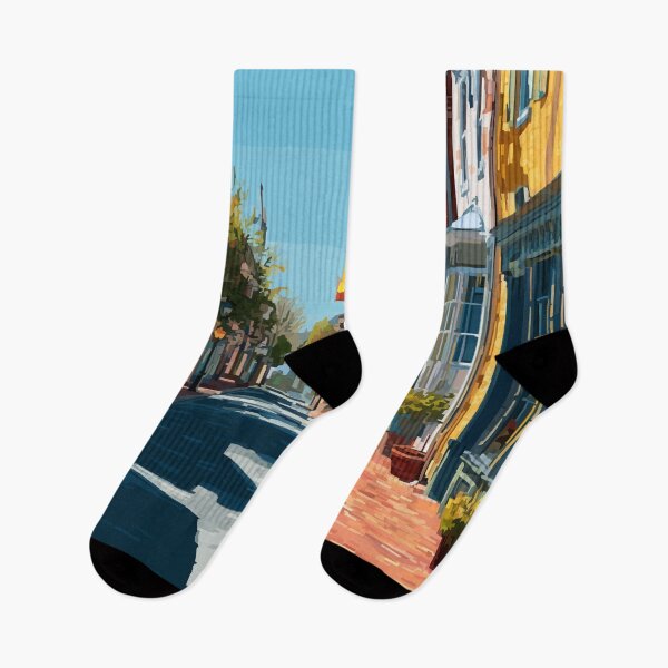 Item preview, Smyrna Delaware Historic Street | Colorful Downtown Poster designed and sold by TuncGK.